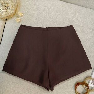 Elegant Brown Women's Shorts